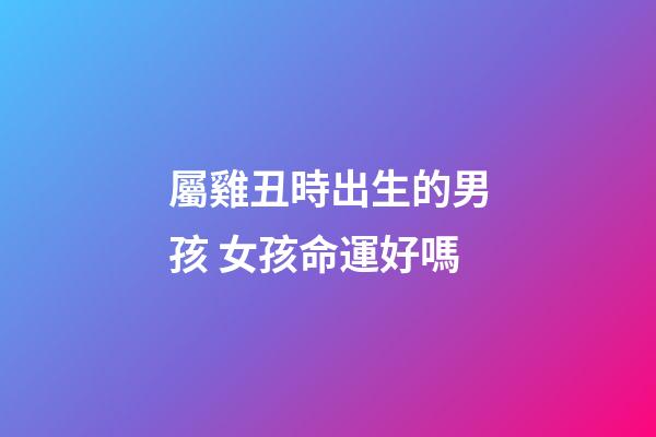 屬雞丑時出生的男孩 女孩命運好嗎